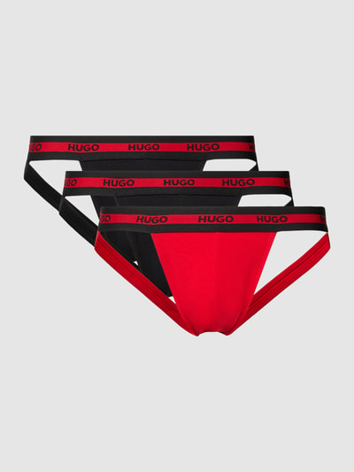 HUGO CLASSIFICATION Jockstrap mit elastischem Logo-Bund im 3er-Pack Rot 1