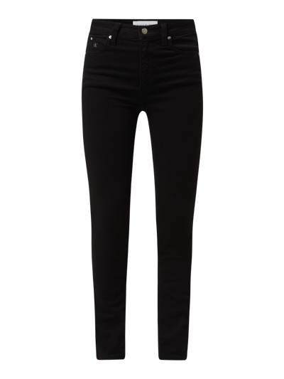 Calvin Klein Jeans Jeansy z wysokim stanem o kroju skinny fit z dodatkiem streczu  Czarny 2