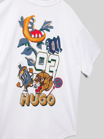 HUGO T-shirt met ronde hals Wit - 2