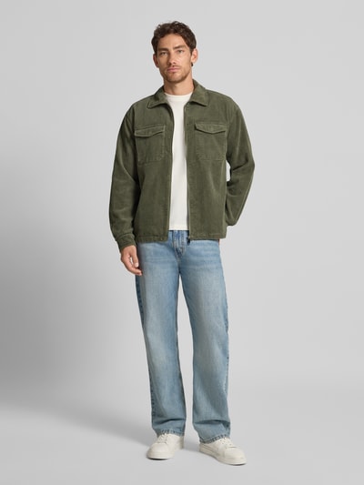 MCNEAL Overhemdjack met ritssluiting Olijfgroen - 1