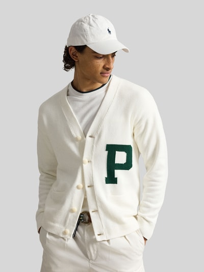 Polo Ralph Lauren Kardigan rozpinany o kroju regular fit z czystej bawełny Złamany biały 4