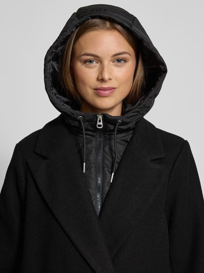 VERO MODA Regular fit lange jas met afneembare binnenkraag, model 'GRACE' Zwart - 3