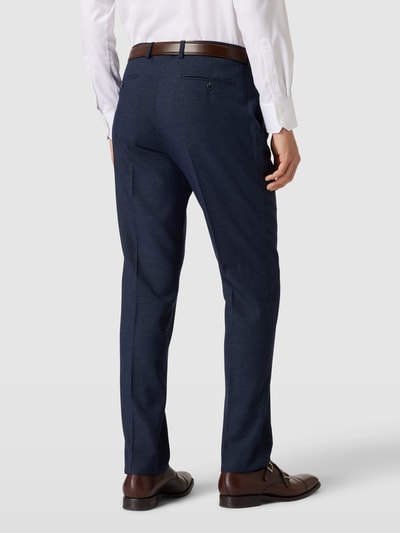 Christian Berg Men Stoffen broek met structuurmotief Donkerblauw - 5