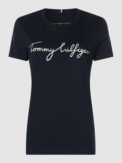 Tommy Hilfiger T-Shirt aus Baumwolle mit Logo-Print  Marine 1