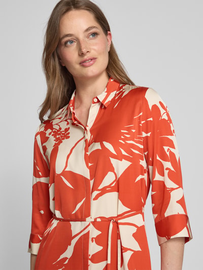 Marc O'Polo Fließendes Hemdblusenkleid mit Bindegürtel Orange 3