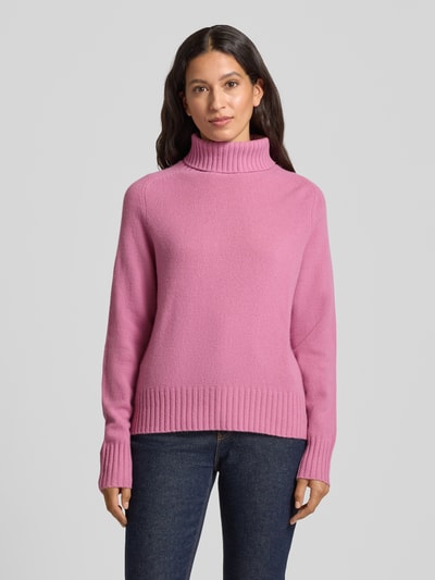 Fynch-Hatton Rollkragenpullover mit gerippten Abschlüssen Rose 4
