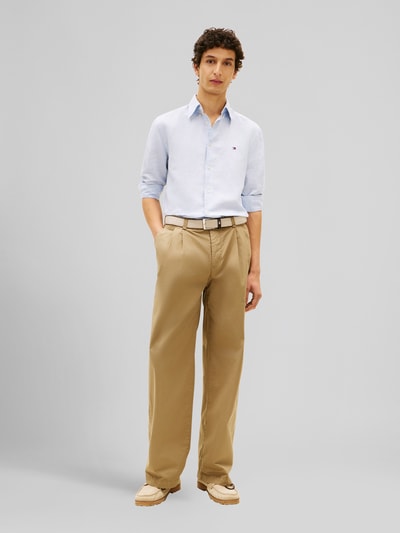 Tommy Hilfiger Regular Fit Freizeithemd aus Baumwoll-Leinen-Mix Bleu 1