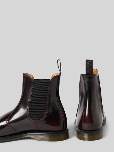 Dr. Martens Buty chelsea z profilowaną gumową podeszwą model 'Flora' Bordowy 2