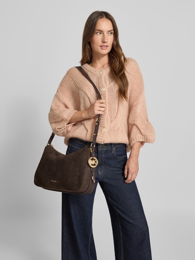 MICHAEL Michael Kors Umhängetasche in Leder-Optik Modell 'NOLITA' Dunkelbraun 1