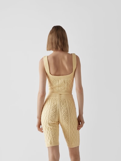 LouLou Studio Crop Top in Strick-Optik Sand 5