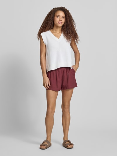 ONLY relaxed fit bermuda's van mix van viscose en linnen model 'GOA' Mauve - 1