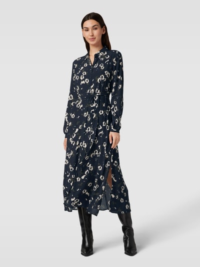 Jake*s Casual Hemdblusenkleid im Batik-Look Black 4