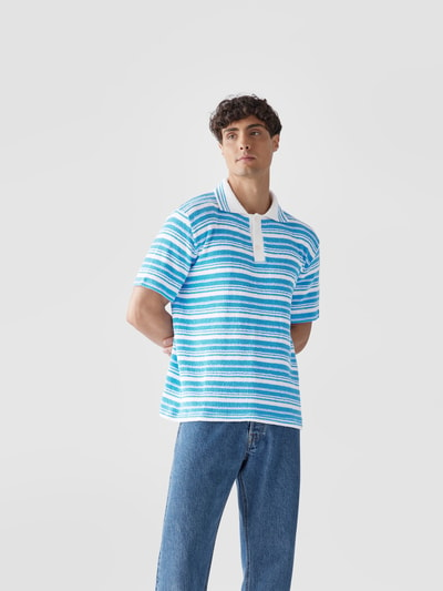 Marni Poloshirt mit Streifenmuster Blau 4