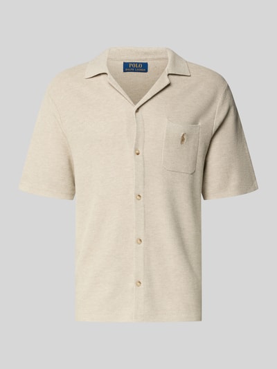 Polo Ralph Lauren Regular Fit Poloshirt aus reiner Baumwolle Beige Melange 2