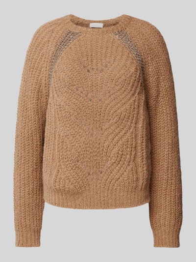 Liu Jo White Gebreide pullover met ronde hals Cognac - 2