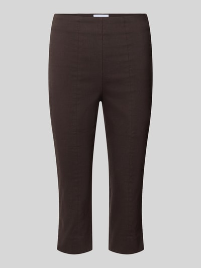Produktfoto, Strech Caprihose - curated by Mary Braun von Style Icon Collection in Dunkelbraun, Baumwoll-Mix, Slim Fit, strukturierte Oberfläche