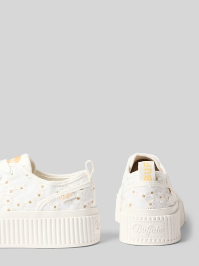 Buffalo Sneaker mit Stitchings Modell 'MADISON LOW BLOOM' Weiss 2