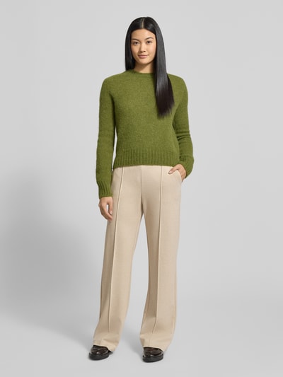 MAC Wide Leg Hose mit elastischem Bund Modell 'Chiara' Beige Melange 1