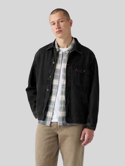 Levi's® Regular Fit Jeansjacke aus reiner Baumwolle Black 4