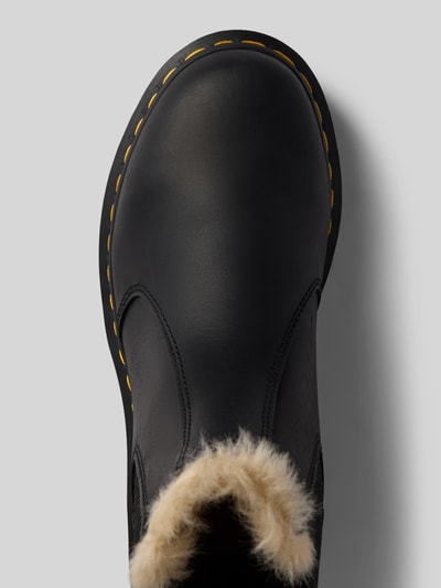 Dr. Martens Chelsea boots met logopatch, model 'Leonore' Zwart - 3