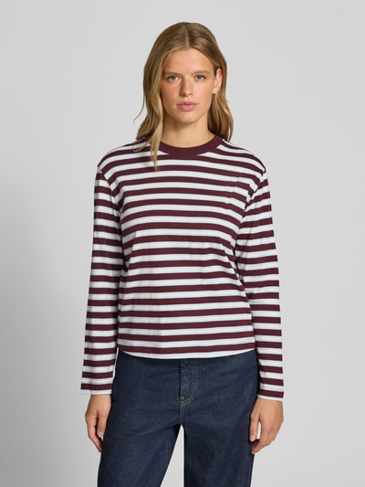 JJXX relaxed fit shirt met lange mouwen van puur katoen model 'Sophia' Donkerrood - 4