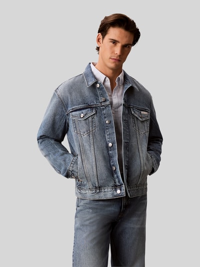 Calvin Klein Jeans Kurtka jeansowa o kroju krój regular fit z czystej bawełny Jeansowy niebieski 4