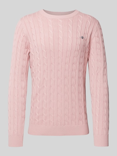 Gant Gebreide pullover met ronde hals Lichtroze - 2