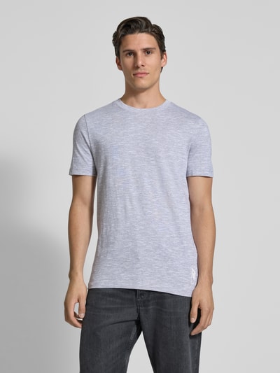 Tom Tailor Denim Regular Fit T-Shirt aus reiner Baumwolle Hellgrau 4