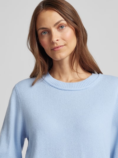 Marc Cain Gebreide pullover met ribboorden Lichtblauw - 3