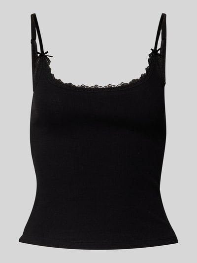 Review Trägertop in Ripp-Optik Black 2