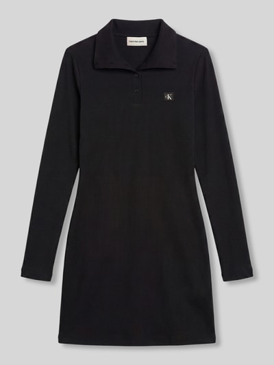 Calvin Klein Jeans Slim Fit Freizeitkleid aus reiner Baumwolle Black 2