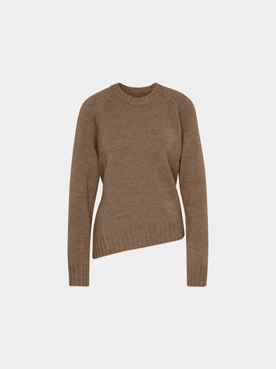 MM6 Maison Margiela Pullover mit Strickmuster Beige 2