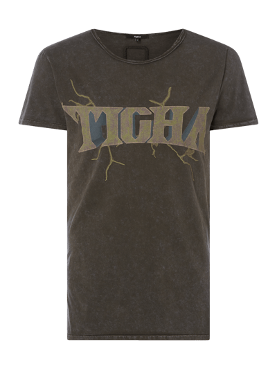 Tigha T-Shirt mit Logo-Print  Hellgrau 1