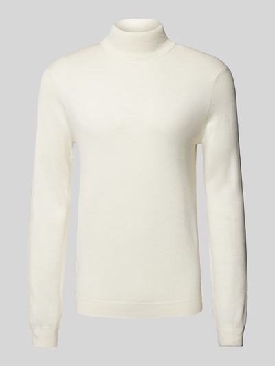 Only & Sons Rollkragenpullover mit Label-Applikation Modell 'WYLER' Ecru 2