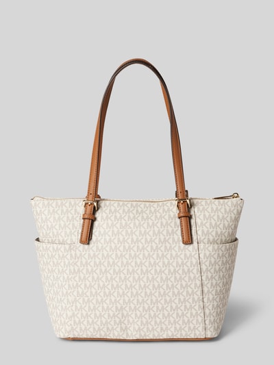 MICHAEL Michael Kors Handtas met labeldetails, model 'JET SET' Ecru - 4