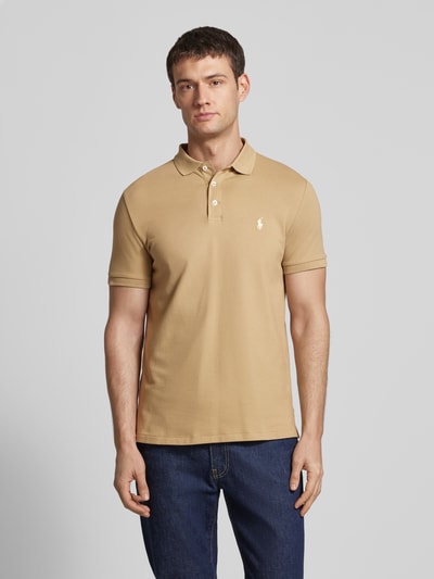 Polo Ralph Lauren Poloshirt mit Label-Stitching Camel 4