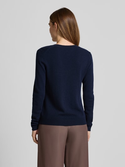 Christian Berg Woman Gebreide pullover met V-hals Donkerblauw - 5
