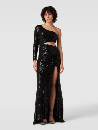 Luxuar Abendkleid mit Pailletten Black 4