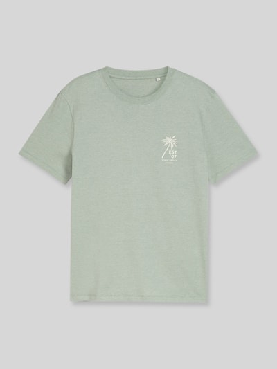 Tom Tailor Denim męski t-shirt o kroju regular fit z czystej bawełny Miętowy 2