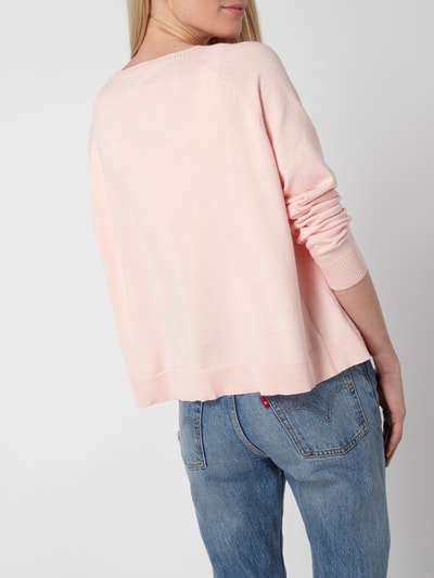 Only Pullover mit Motiv und Bommel-Besatz Rosa 5