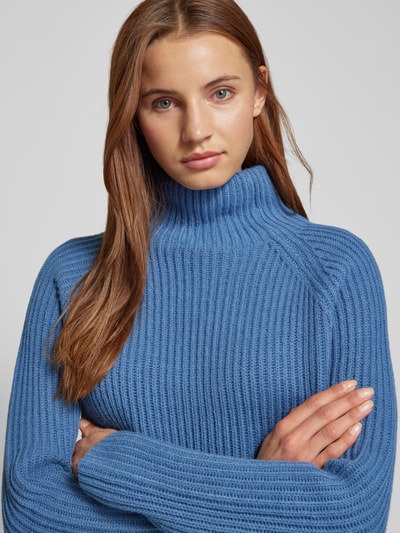 Drykorn Strickpullover mit Stehkragen Modell 'ARWEN' Bleu 3