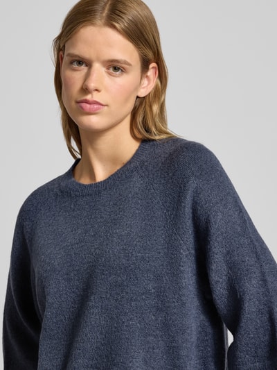 Only Regular Fit Pullover mit Fledermausärmeln Modell 'SIMONI' Jeansblau Melange 3