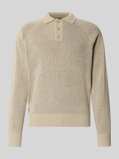 JAKE*S STUDIO MEN Strickpullover mit Polokragen Beige 2