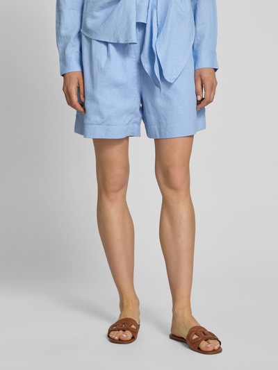 GUIDO MARIA KRETSCHMER WOMAN Flared Leinenshorts mit Bundfalten Modell 'SAMIRA' Bleu 4