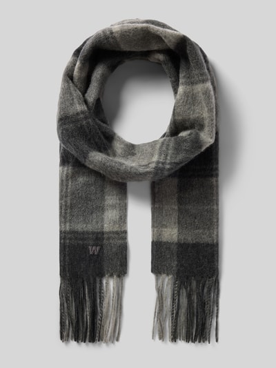 Weekend Max Mara Schal mit Fransen aus Kaschmir Anthrazit 1