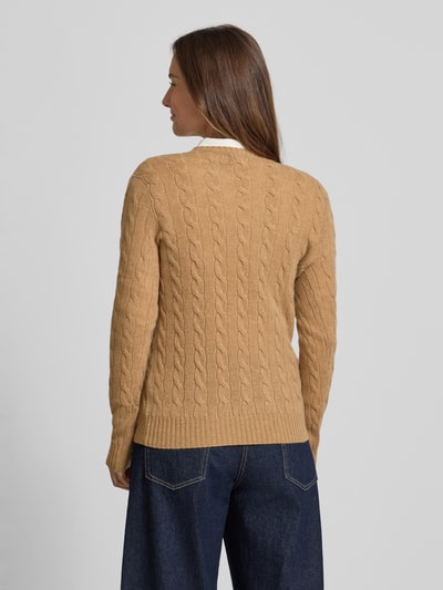 Polo Ralph Lauren Gebreide pullover met kasjmier, model 'KIMBERLY' Camel - 5