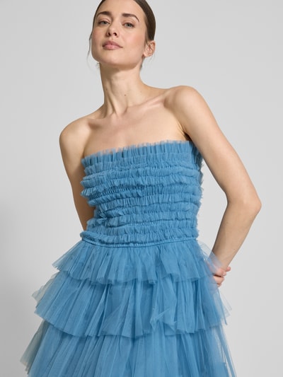 LACE & BEADS Cocktailjurk in laagjeslook Bleu - 3