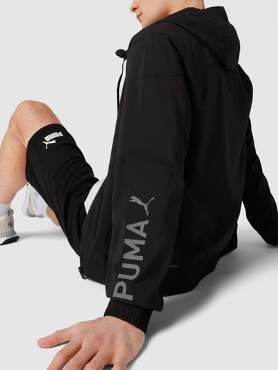 PUMA PERFORMANCE Sweatjack met labelprint, model 'WOVEN' Zwart - 3