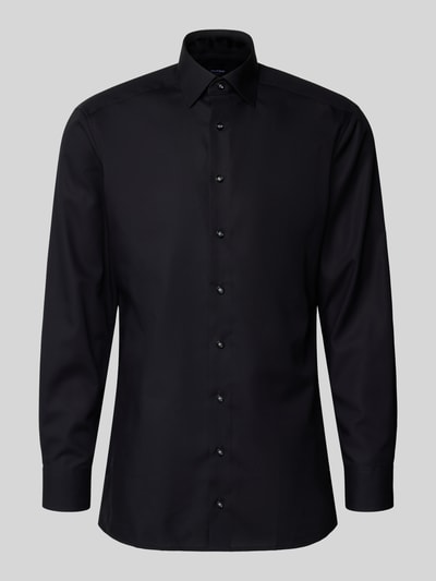 OLYMP Regular fit zakelijk overhemd van puur katoen Zwart - 2