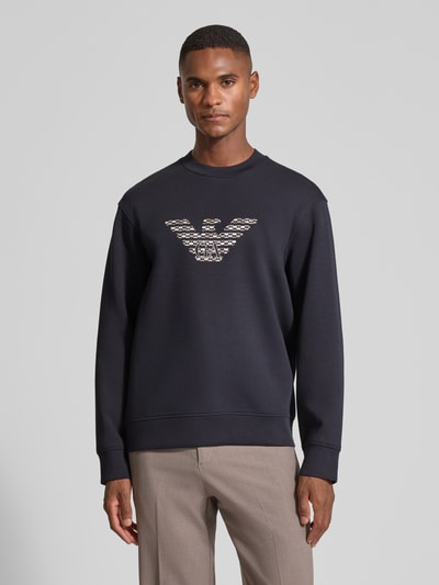 Emporio Armani Sweatshirt mit Label-Stitching Black 4